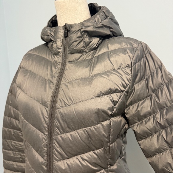 LOLE Emeline Puffer Quilted Jacket Gray Duck Down Size M - Picture 2 of 10
